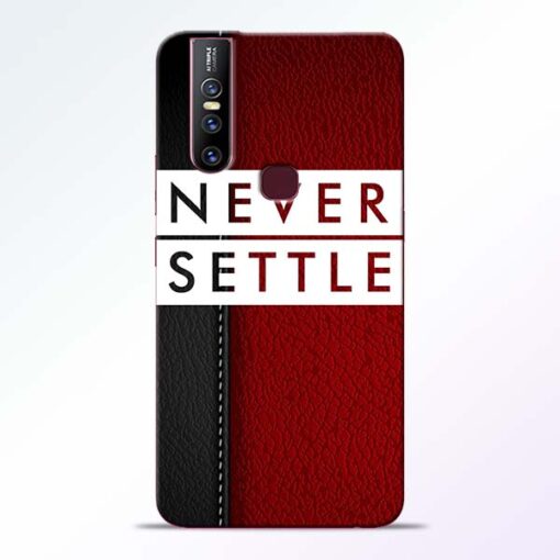 Red Never Settle Vivo V15 Mobile Cover - CoversGap.com