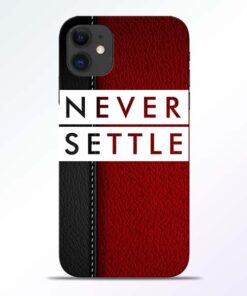 Red Never Settle iPhone 11 Mobile Cover