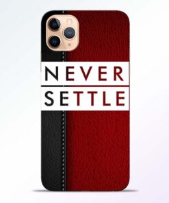 Red Never Settle iPhone 11 Pro Mobile Cover