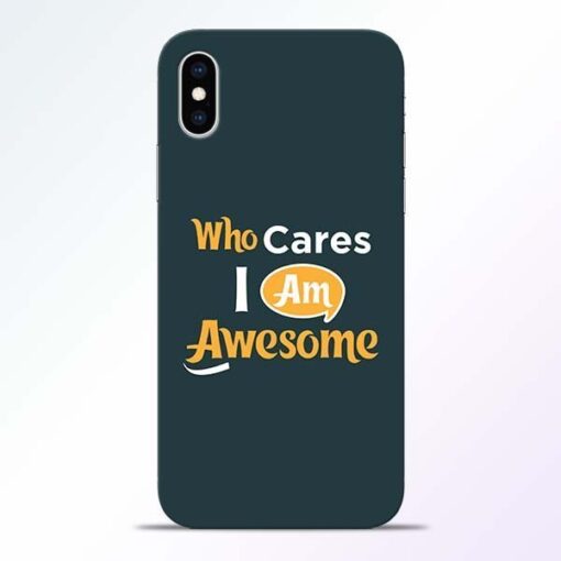 Who Cares iPhone XS Mobile Cover