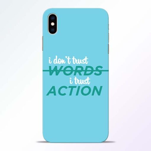 Words Action iPhone XS Max Mobile Cover