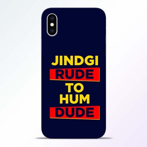Zindagi Rude iPhone XS Mobile Cover