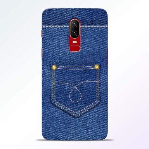 Blue Pocket Oneplus 6 Mobile Cover