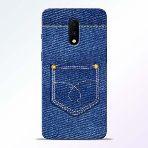 Blue Pocket Oneplus 7 Mobile Cover