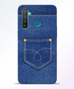 Blue Pocket Realme 5 Pro Mobile Cover