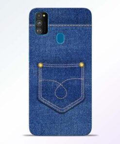 Blue Pocket Samsung Galaxy M30s Mobile Cover