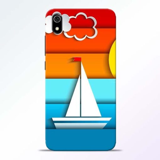 Boat Art Redmi 7A Mobile Cover - CoversGap