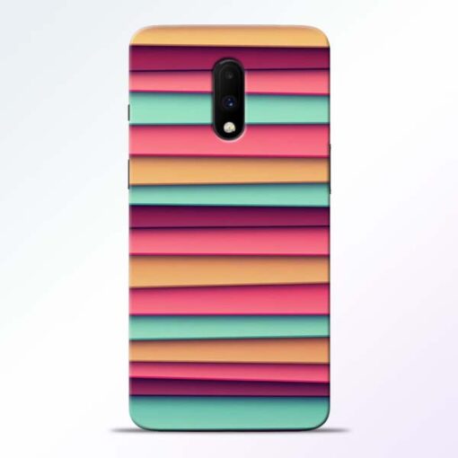 Color Stripes Oneplus 7 Mobile Cover