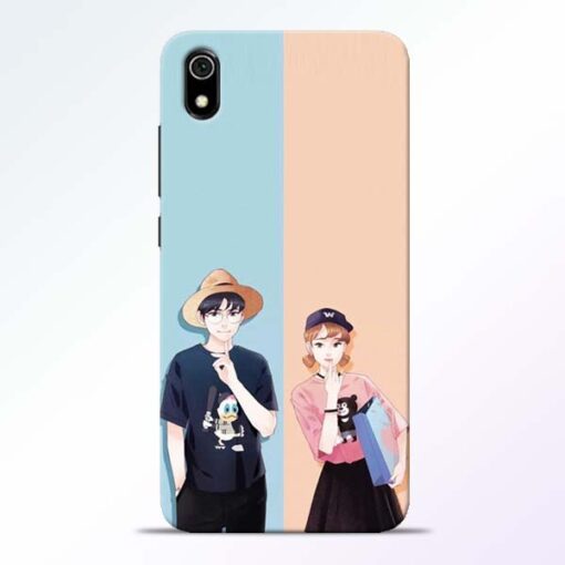 Cute Couple Redmi 7A Mobile Cover - CoversGap