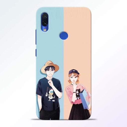 Cute Couple Redmi Note 7s Mobile Cover - CoversGap
