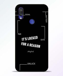 Its Locked Redmi Note 7 Pro Mobile Cover - CoversGap