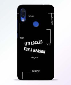 Its Locked Redmi Note 7s Mobile Cover - CoversGap