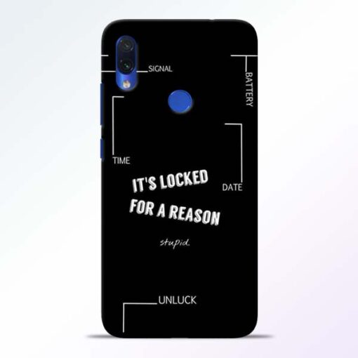 Its Locked Redmi Note 7s Mobile Cover - CoversGap