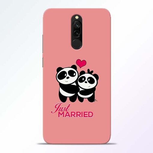 Just Married Redmi 8 Mobile Cover