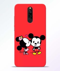 Red Cute Mouse Redmi 8 Mobile Cover