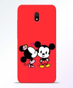 Red Cute Mouse Redmi 8A Mobile Cover