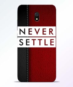 Red Never Settle Redmi 8A Mobile Cover
