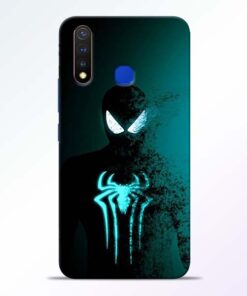 Black Spiderman Vivo U20 Mobile Cover
