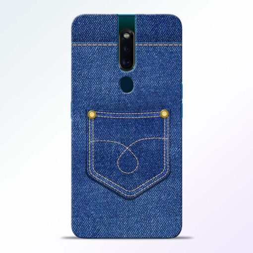 Blue Pocket Oppo F11 Pro Mobile Cover