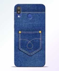 Blue Pocket Samsung Galaxy M20 Mobile Cover