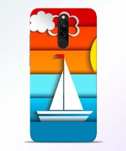 Boat Art Redmi 8 Mobile Cover