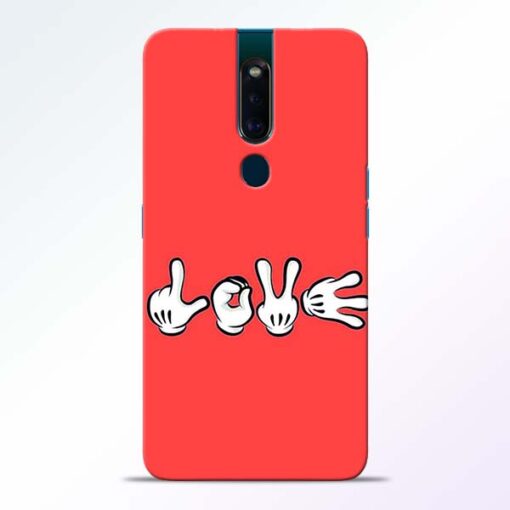 Love Symbol Oppo F11 Pro Mobile Cover