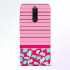 Pink Stripes Redmi 8 Mobile Cover