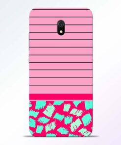 Pink Stripes Redmi 8A Mobile Cover