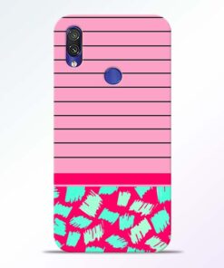Pink Stripes Redmi Note 7 Pro Mobile Cover