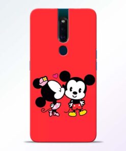 Red Cute Mouse Oppo F11 Pro Mobile Cover