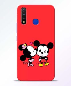 Red Cute Mouse Vivo U20 Mobile Cover