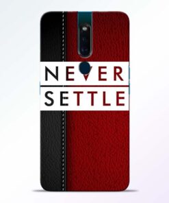 Red Never Settle Oppo F11 Pro Mobile Cover