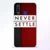 Red Never Settle Vivo U20 Mobile Cover