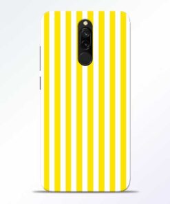 Yellow Striped Redmi 8 Mobile Cover
