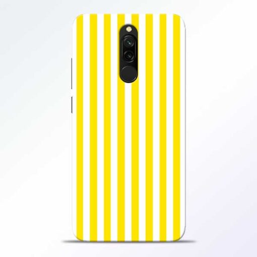 Yellow Striped Redmi 8 Mobile Cover