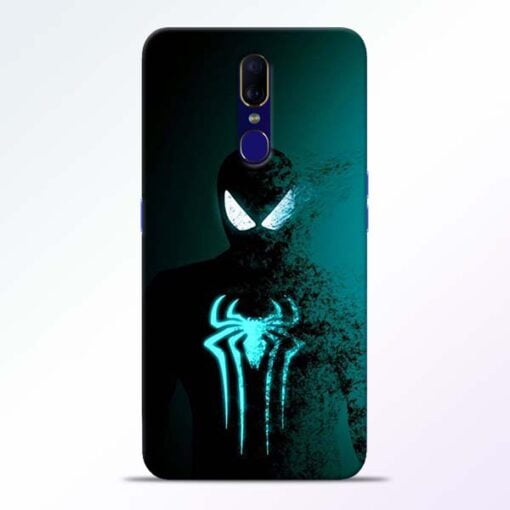 Black Spiderman Oppo F11 Mobile Cover