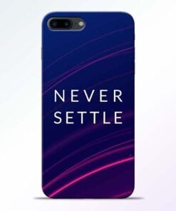 Buy Blue Never Settle iPhone 8 Plus Mobile Cover at Best Price