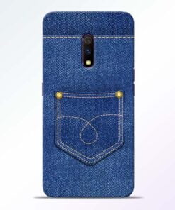 Blue Pocket Realme X Mobile Cover
