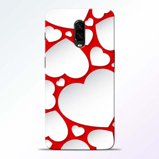 Heart Shape OnePlus 6T Mobile Cover