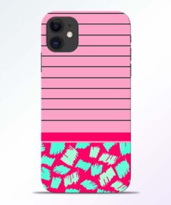 Pink Stripes iPhone 11 Mobile Cover