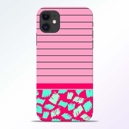 Pink Stripes iPhone 11 Mobile Cover