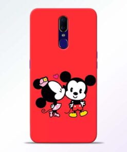 Red Cute Mouse Oppo F11 Mobile Cover