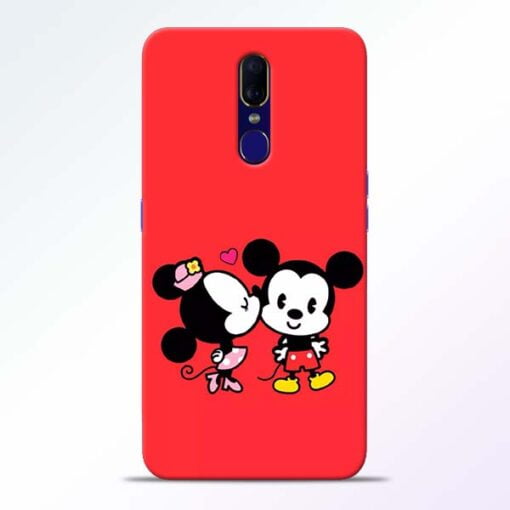 Red Cute Mouse Oppo F11 Mobile Cover