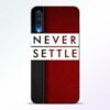 Red Never Settle Samsung A50 Mobile Cover - CoversGap