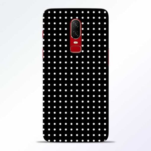 White Dot OnePlus 6 Mobile Cover