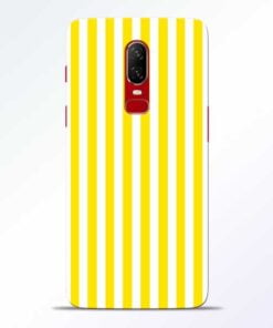 Yellow Striped OnePlus 6 Mobile Cover