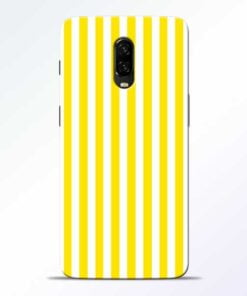 Yellow Striped OnePlus 6T Mobile Cover