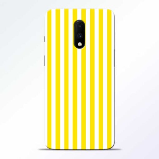 Yellow Striped OnePlus 7 Mobile Cover