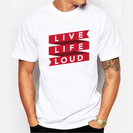 Live Life White T shirt