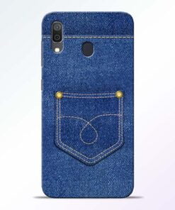 Blue Pocket Samsung Galaxy A30 Mobile Cover